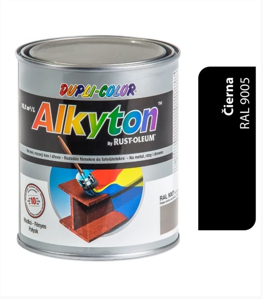 Alkyton matná čierna R9005 750ml