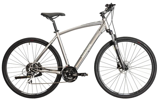 KENZEL Bicykel Distance CR 200 matný metallic/striebornozelený, Veľkosť rámu 56cm