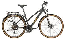 KENZEL Bicykel Distance TR 200 woman matný čierny/hnedý, Veľkosť rámu 44cm