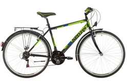 KENZEL Bicykel Fresh men matný čierny/zelený
