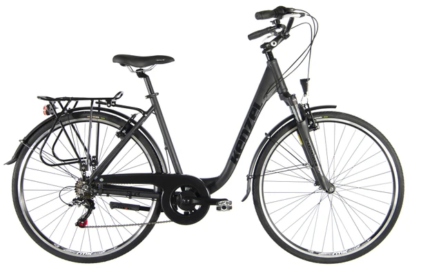KENZEL Bicykel Siluet Royal 6spd matný čierny/čierny