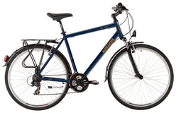 KENZEL Bicykel Stroller Touring čierno modrý/hnedý, Veľkosť rámu 48cm