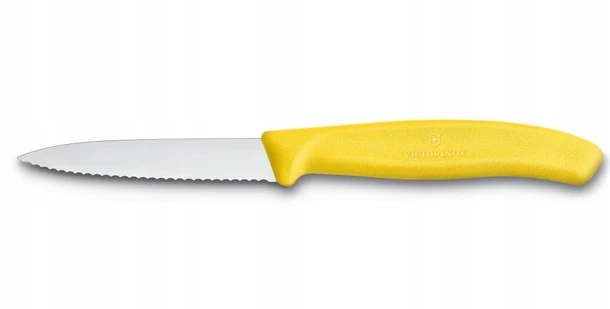 VICTORINOX Nôž na zeleninu 8cm  zúbkový žltý