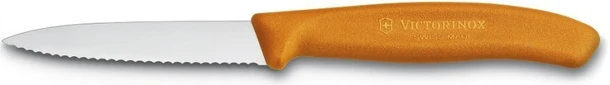 VICTORINOX Nôž na zeleninu 8cm zúbkový oranžový